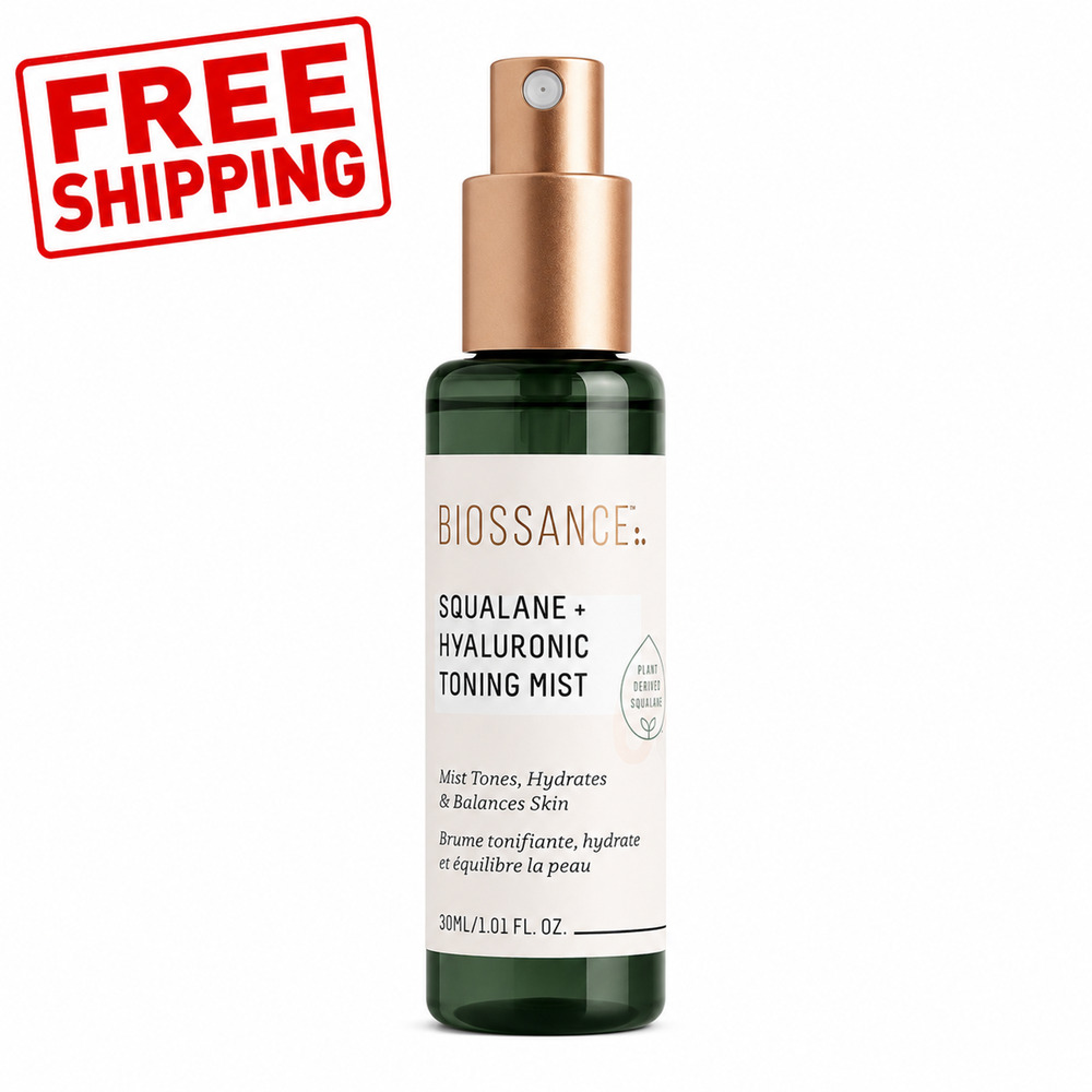 Biossance Squalane + Hyaluronic Toning Mist 30ml Hydrating Face Mist